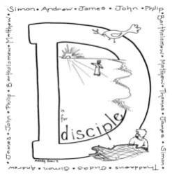 Coloring Page-D-Disciple